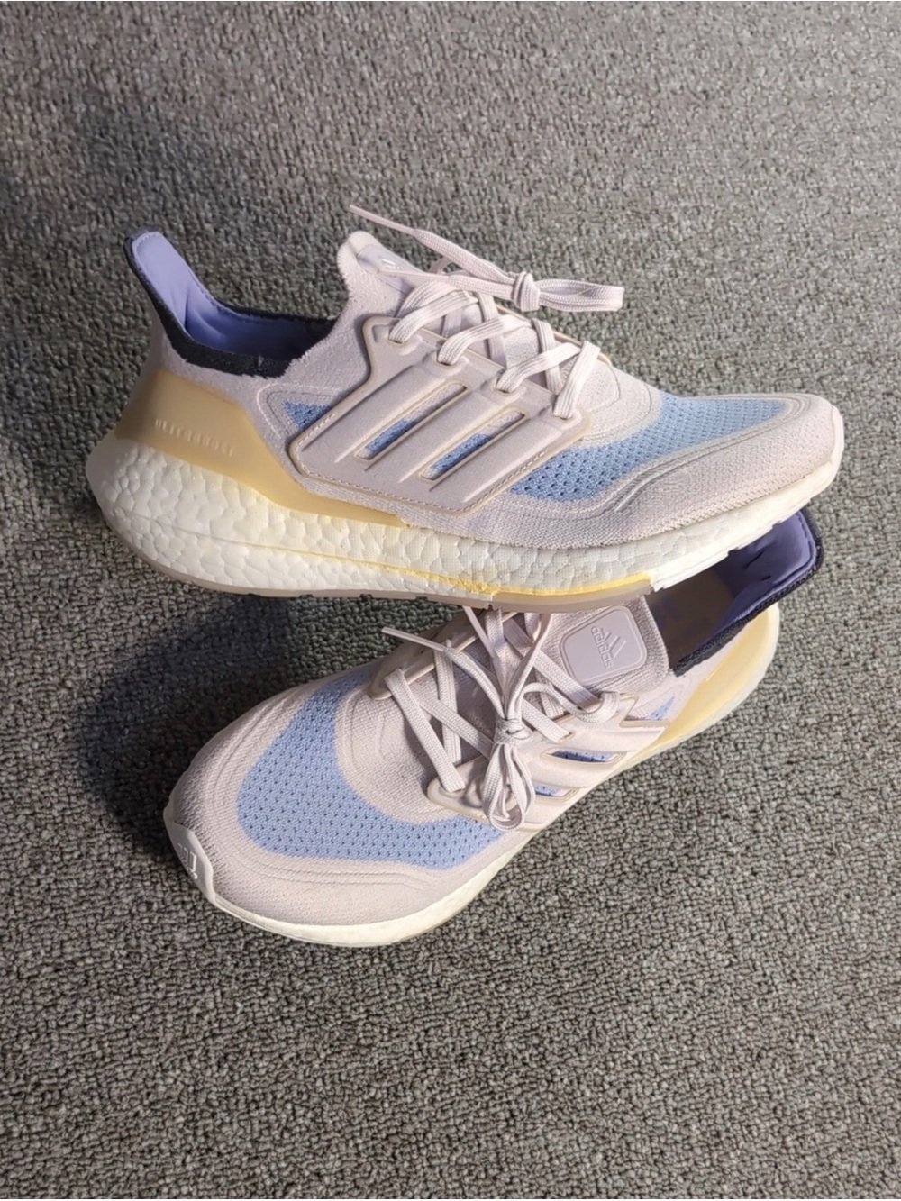 adidas Women’s Ultraboost 21 Running Shoes — Lavender Tint and Cream